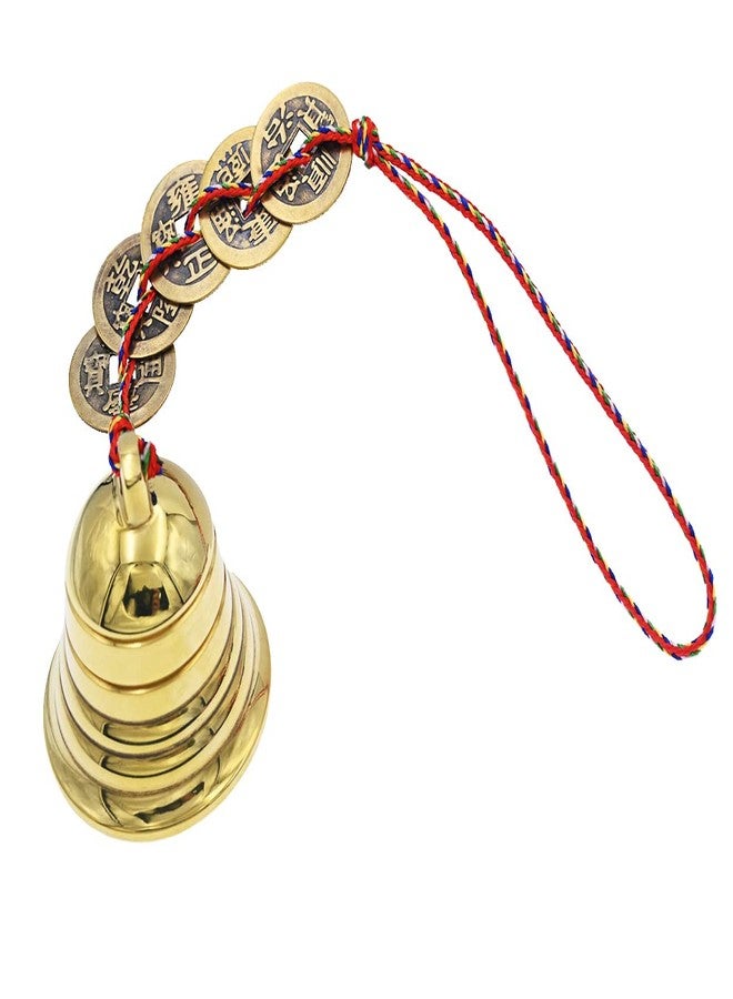 KMOATIM Chinese Decor Feng Shui Coins Bell - Brass Hanging Charms Home Door Knob Supplies Decoration Protection for Wealth,Luck - Image 4